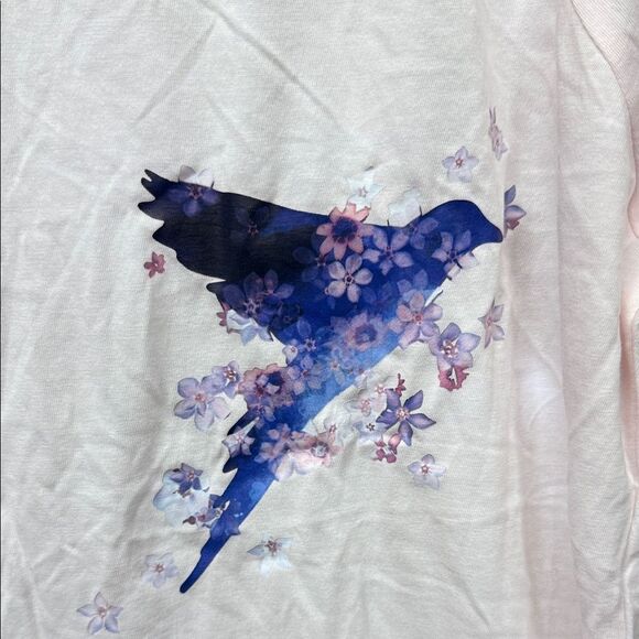 Vintage Soft Pink Nightshirt with Purple Accents - Picture 2 of 4